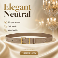Nouvelle ceinture en cuir véritable pour femme avec boucle automatique à cliquet en métal avec logo personnalisé de Fashion Factory