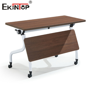 Ekintop, muebles de oficina y escritorio escolar para estudiantes, mesa plegable de acero, mesa plegable para sala de entrenamiento con ruedas - Product Image 6
