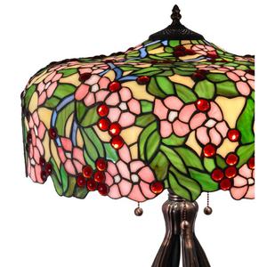 Lámpara de Mesa de 20'' de Estilo Floral Pastoral Europeo, Hecha a Mano, con Base de Hierro y Cúpula de Vidrio Tiffany, LED AC 2700K, para Sala de Estar - Product Image 4