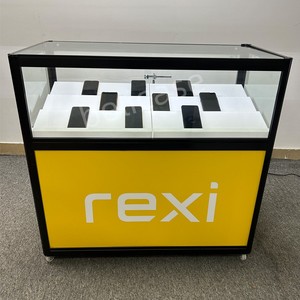 <span class=keywords><strong>Vitrine</strong></span> de téléphone portable de conception intérieure de magasin Mobile avec lumières Led <span class=keywords><strong>affichage</strong></span> de comptoir en verre pour téléphone portable - Product Image 1