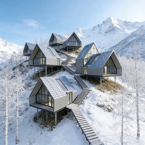 Casa Cápsula Piramidal Solar de Bajo Costo con Diseño <span class=keywords><strong>para</strong></span> Nieve, Casas Prefabricadas <span class=keywords><strong>para</strong></span> <span class=keywords><strong>Vivir</strong></span>, Casas Pequeñas en Venta - Product Image 1