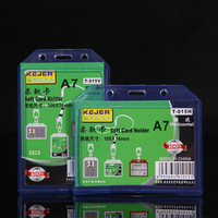 Porte-badge d'identification de travail en plastique souple transparent avec lanière pour utilisation en milieu de travail ou d'exposition
