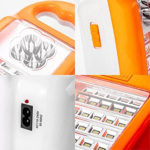 <b>Led</b> Emergency <b>Light</b> Portable <b>Rechargeable</b> With Solar Panel For Camping Outdoor Use White <b>Light</b> 30000 Hours Lifespan - Product Image 2