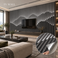 Papier peint auto-adhésif à motif de lattes de bois gris avec surface en PET nettoyable pour les murs décoratifs intérieurs