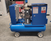 Compresseur d'air portable industriel 8 bars MuQi MQ5.5HP pour peinture au pistolet, 6HP 4.5KW avec moteur refroidi par air et roues