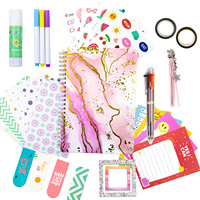 Ensemble cadeau pour filles, kit de scrapbooking rose, ruban adhésif DIY, carnet de notes Kawaii, ensemble de papeterie, journal, kit pour étudiants