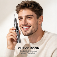 CURVY MOON Détartreur dentaire ultrasonique portable, Nettoyeur de dents électrique pour l'hygiène bucco-dentaire, Éliminateur de plaque et de tartre, Blanchiment des dents à domicile
