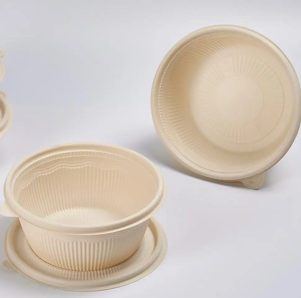 China Factory Price Round Bowl Take Away Salad Food Delivery Bowl Biodegradable Dinnerware Disposable Soup Bowl