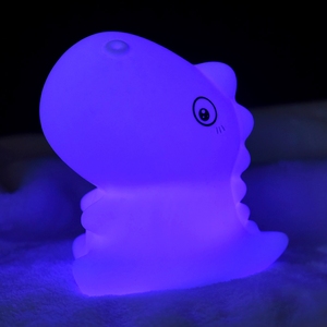 Lámpara Nocturna Infantil de <span class=keywords><strong>Dinosaurio</strong></span> con USB Recargable, LED Blanco Cálido, Control Táctil, Tamaño Mini para Mesita de Noche - Product Image 6