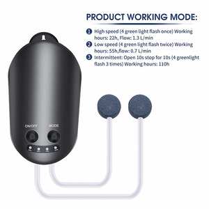 משאבת חמצן סולרית 10w עם צינור אבן סוגר דגים מיכל מחמצן 3 מצבים מתכווננים אקווריום חמצן אוויר - Product Image 4