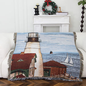 Maßgefertigte Outdoor-Camping-Reisedecke mit Quasten Gewebtes Muster Festival-Sofa-Bettüberwurf Wurfdecke - Product Image 4