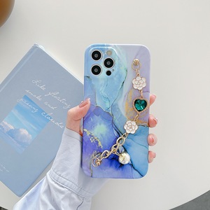 Coque de téléphone <span class=keywords><strong>portable</strong></span> <span class=keywords><strong>pour</strong></span> iPhone 12, Pro Max, 13, antichoc, <span class=keywords><strong>bijou</strong></span>, cœur, chaîne, effet marbre, design, tendance - Product Image 4