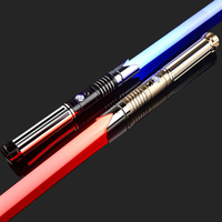 Pedang Laser Mainan Jedi 2-in-1 Kelas Atas dengan 16 Warna LED Pixel Lightsaber, untuk Usia 14 Tahun ke Atas, Plastik Logam WeiLaiToys Model BS Grosir