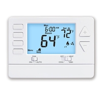 Termostato de aire acondicionado hvac, bomba de calor de Programación digital lcd para interior con cable, 24v