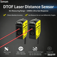 Capteur de distance laser Lidar classé IP65 de 4 m avec sortie 4-20 mA pour la surveillance du flux de circulation