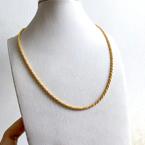 Großhandel Goldgefülltes Massivgold G18K Au 750 für Herren, Seilkettengliederketten für Herren Hip Hop Seilkettenglied-Halskette - Product Image 1