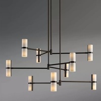 Lustre suspendu moderne de luxe minimaliste pour restaurant, en fer, pour salle à manger
