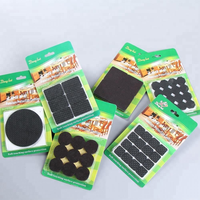 Tampon de protection auto-adhésif noir découpé personnalisé personnalisé en forme de cercle pour plancher en feutre Tampon rond en feutre EVA pour meubles