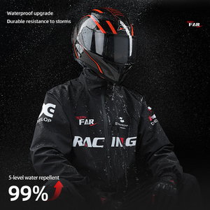 Ensemble de pluie imperméable pour adultes (homme/femme) – Veste et pantalon de pluie pour <span class=keywords><strong>moto</strong></span> et cyclisme, résistant aux fortes précipitations, protection intégrale et épaissie - Product Image 3