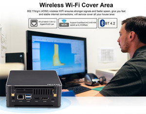 DDR4 Micro máy tính để bàn chơi game PC với Intel <span class=keywords><strong>Core</strong></span> <span class=keywords><strong>I7</strong></span> 8565u <span class=keywords><strong>Quad</strong></span> <span class=keywords><strong>Core</strong></span> NUC Mini PC New & US/EU cắm - Product Image 5