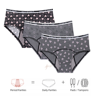 Culottes menstruelles absorbantes de haute qualité à 4 couches, anti-fuites, style bikini, pour adolescentes, culotte menstruelle