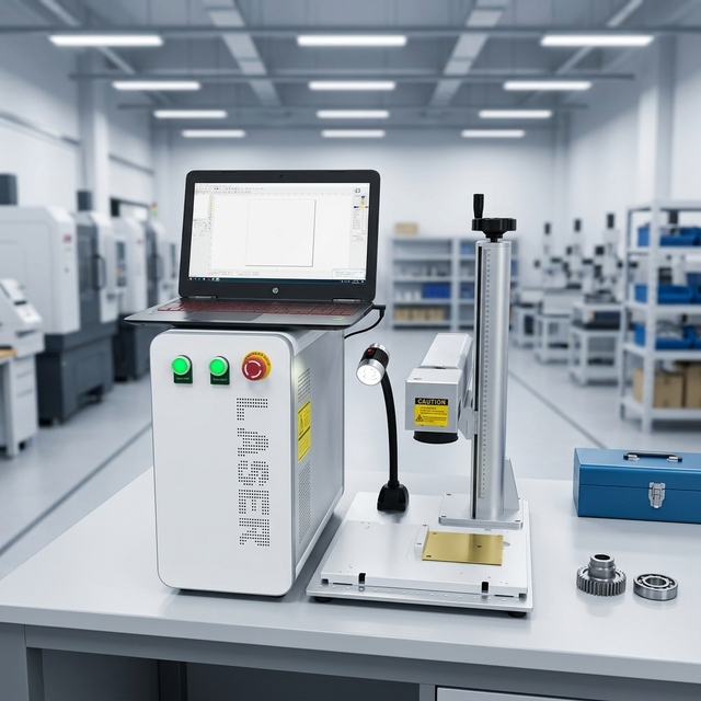 New Bogong Machine Home Use Portable 60W/100W Mini Fiber Laser Engraver CNC Air-Cooled DXF Marking EZCAD Software Easy 2-Year