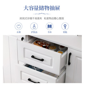 Living Room Cabinet White <b>Storage</b> Sideboard <b>With</b> <b>Drawers</b> And Doors For Home Organization - Product Image 2