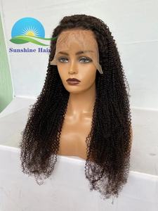 Perruques bouclées brésiliennes en gros, sans colle, vierges Remy, pré-épilées, 13x4 13x6, transparentes, 4C <span class=keywords><strong>Afro</strong></span> Kinky, avec baby hair - Product Image 3