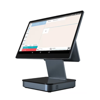 Système de point de vente Android en gros avec écran tactile 15,6+10,1 pouces pour restaurant et caisse enregistreuse