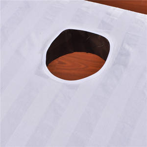 Al por mayor de poliéster de algodón blanco de 1cm de mesa de masaje de la hoja - Product Image 4