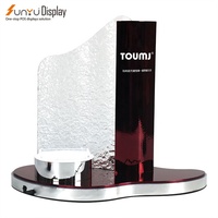 SUNYU Modèle personnalisé Casier à vin en acrylique avec base éclairée Glorifier de bouteille de LED Présentoir en surface polie