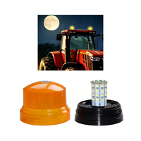 WTTG Bernsteinfarbenes LED-Blitzwarnlicht 12V 12W IP67 Wasserdichte Notfall-Leuchte für Traktoren und LKWs