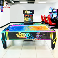 Table de hockey sur air commerciale multi-pucks en métal pour intérieur, jeu d'arcade à monnayeur/billets, divertissement sportif 2 joueurs HCJQGQ02