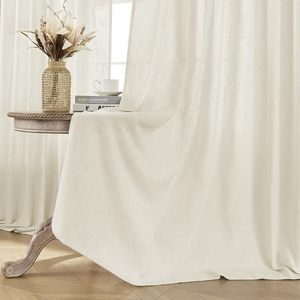 <span class=keywords><strong>Polyester</strong></span> Linen Rèm Ánh Sáng Lọc Rèm Cửa 96 Inch Dài Cho Phòng Ngủ Phòng Khách Bán Sheer Riêng Tư Rèm Cửa - Product Image 5