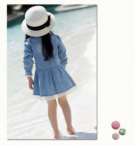 Ropa Infantil al por Mayor, Vestido Corto de Manga Larga de Mezclilla para Niñas Pequeñas de Fabricante Chino - Product Image 6