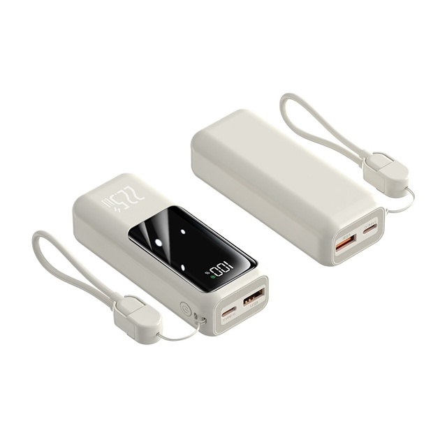 New Compact Plastic 22.5W Super Fast Lithium Polymer 20000mAh Large Capacity Two-Way Fast Charging Portable Universal Power Bank