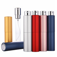 Pabrik murah barang baru perjalanan Mini berwarna parfum Kulit botol semprot pompa dengan Atomizer Tester sampel 5 10 15 Ml botol