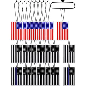 定制美国国旗悬挂汽车空气清新剂除臭剂护罩设计，带团队标志
