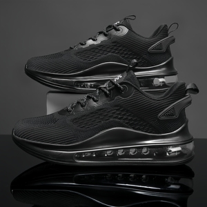 <span class=keywords><strong>Zapatillas</strong></span> Deportivas para Hombre con Amortiguación de Aire, Parte Superior Tejida Transpirable, <span class=keywords><strong>Zapatillas</strong></span> para Correr con Aumento de Altura, Talla Grande, Estilo Casual - Product Image 1