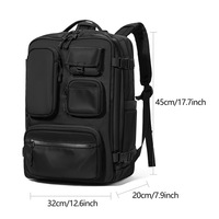 Sac à dos Oxford tendance avec coussin d'air, sac extérieur stéréo, décontracté, grande capacité, unisexe, pratique pour les voyages, sac à dos pour ordinateur portable en polyester