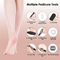 Râpe Électrique pour Pieds Anti-Callosités, Outil de Pédicure Mate, Éliminateur de Peaux Mortes, Soin des Pieds