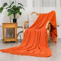 Rétro personnalisé diamant grille laine tricoté couverture canapé couverture drapée serviette fin de lit serviette couverture jeter couverture