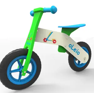 儿童木制无踏板训练平衡自行车定制标志婴儿乘车户外玩具男女通用足部儿童礼品5-7年Ohhu