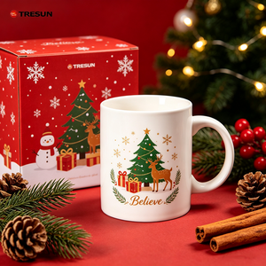 Tazas Personalizadas a Precio de Fábrica, Tazas Navideñas Coloridas para Impresión, Taza de Café de Cerámica Blanca de Sublimación de Alta Calidad de 11 oz - Product Image 1