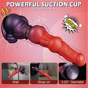 Enorme Dildo Anal de Fantasía con Forma de Monstruo Alienígena y Nudos, Dildo Grande de Animal (Caballos) con Fuerte Ventosa para Juego con Manos Libres - Product Image 4