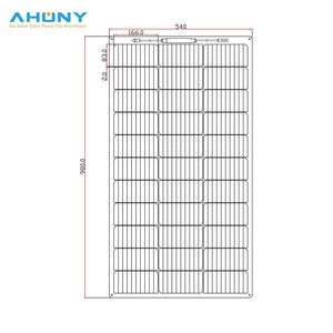แผงโซลาร์เซลล์แบบกึ่งยืดหยุ่น 12V 100W  วัสดุพลาสติก กันน้ำ สำหรับยานพาหนะ เรือใบ สำหรับหลังคารถยนต์ - Product Image 4