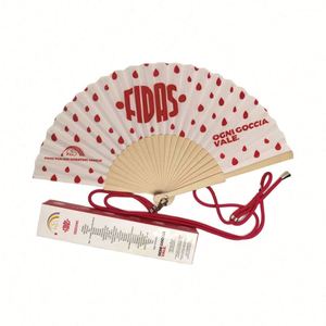 High Quality 6 Inch Mini Wooden Folding Bamboo <b>Hand</b> <b>Fan</b> Painted Festival Style with Pouch for Halloween & Christmas - Product Image 2