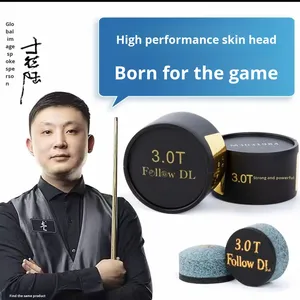 Auténtica Punta de Taco de Billar Yu <span class=keywords><strong>Delu</strong></span> 3.0T Big Shark de 11mm, Suave/Media/Dura - Cuero de Vaca de Una Sola Capa, Grado Profesional - Product Image 1