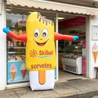 Mascotte géante gonflable personnalisée en forme de bâtonnet de glace ondulante pour promotion/vente en magasin d'alimentation estival