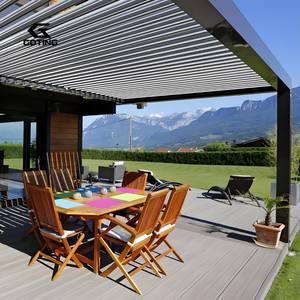 OEM 3X3 3X4 4X4 6X4m Cubierta de pérgola bioclimática de aluminio impermeable para exteriores Pérgola con persianas de aluminio - Product Image 5